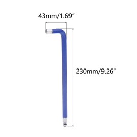 TOP-VIGOR 1Pcs 10mm Ball End Hex Key Wrench, L Shaped Long Arm Ball Point Hexagon Keys Allen Key for Household DIY, Professional Machine Repairing