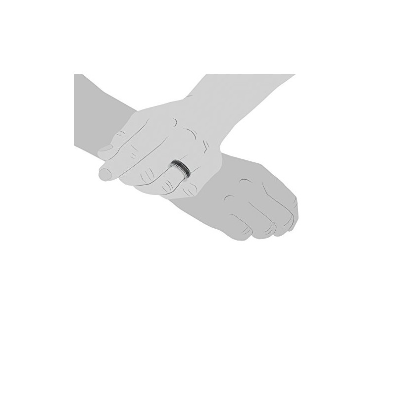 s.Oliver 20150_8 Men's Ring 8 mm Carbon Stainless Steel Size