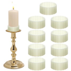 10Pcs Rubber Candle Grippers for Taper Candles, 0.87'' Reliable Candle Clamp Rings Hugger Gaskets Holders, Stay Put Candles Grips Inserts Keep The Bougie Upright and in Place for Taper Bougie Cups