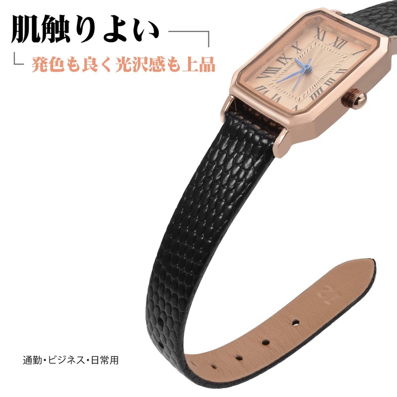 ANNEFIT Genuine Leather Watch Band, Widths: 0.39 / 0.47 /
