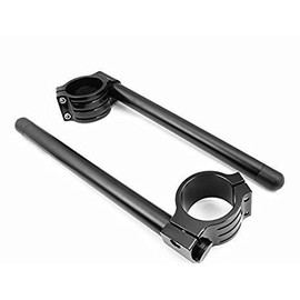 Szmsmy 31/33/35/37/39/41mm Fork Clip-on Handlebar CNC Riser Regular Handlebar (37, Black)