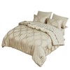 Chezmoi Collection Juliette 7-Piece Bed in a Bag Comforter Set