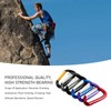 5Pcs Aluminum Alloy Climbing Carabiners 12KN (2697 Lbs) Heavy Duty