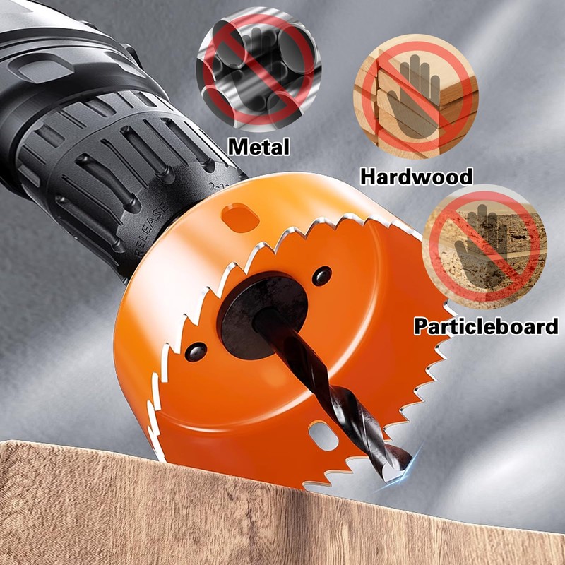 11 Piece Hole Saw Set, 19-64 mm Drill Hole Saw