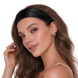 Casa Della Silk Elan Mulberry Silk Headband – Midnight Noir