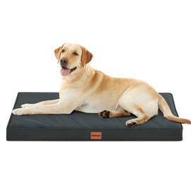 HIMEET XL Dog Bed 42 Inch Extra Large Dog Bed Washable with Removable Cover&Inner Waterproof Cover Grey for Dogs Up to 95lbs