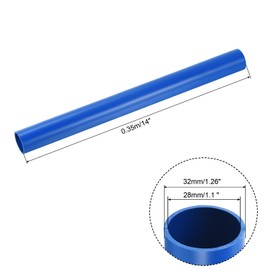 QUARKZMAN PVC pipe, rigid round pipe, 28 mm, ID 32 mm, OD 350 mm, blue, high impact resistance for water pipe, crafts, cable cover
