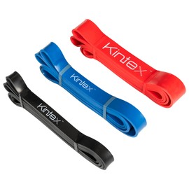 Kintex Resistance Band, 208 cm, 3 Stärken, Expander, Fitness, Ausdauer, Muskeltraining, Workout (Blau)