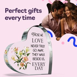Heartwarming Gifts for Friends & Family - Those We Love - Acrylic Heart Plaque Keepsake Gift for Friend, 100mm x 100mm Present For Family Best Friends Bestie Gifts