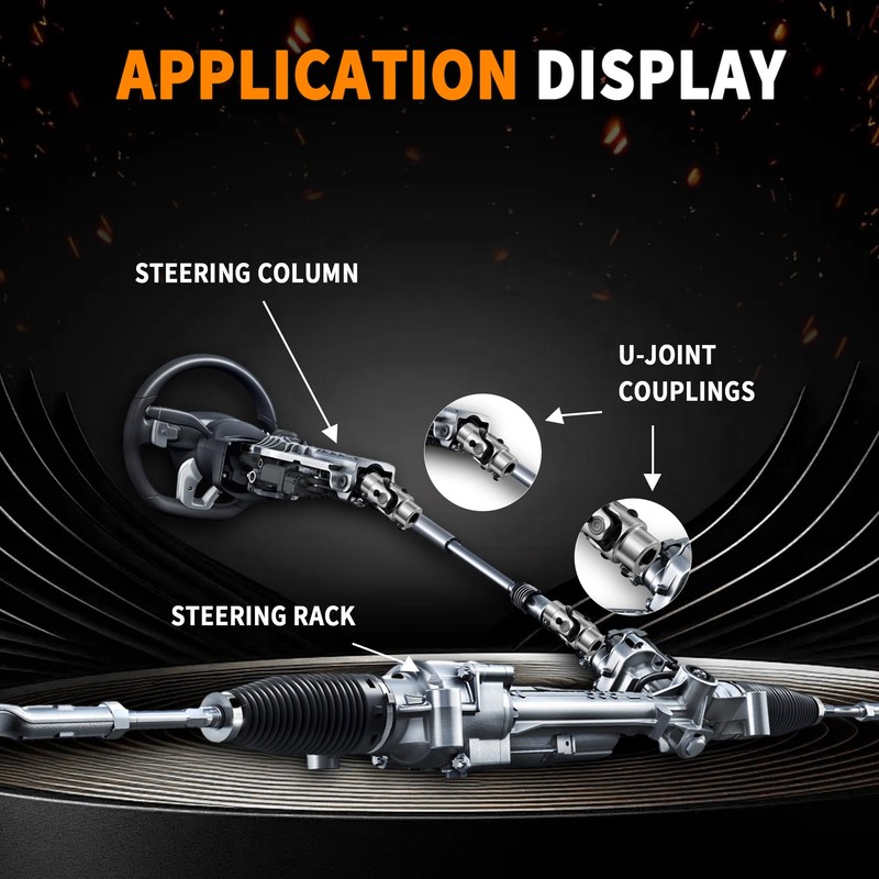 5/8" -36 Spline X 3/4" DD Chrome Steering Universal Joint