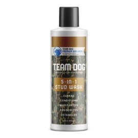 TEAM DOG 5 in 1 Oatmeal Shampoo for Dogs | Moisturizing, Detangling & Deodorizing Dog Shampoo and Conditioner | for Allergies & Sensitive Skin | No MEA/DEA, Phosphate, Sulfates, Parabens | 16 Fl Oz