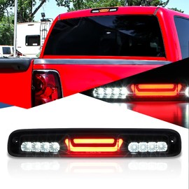 Auto Dynasty 3D LED Bar High Mount Tinted Third 3rd Tail Brake Light Cargo Lamp Compatible with Chevy Silverado GMC Sierra 99-07