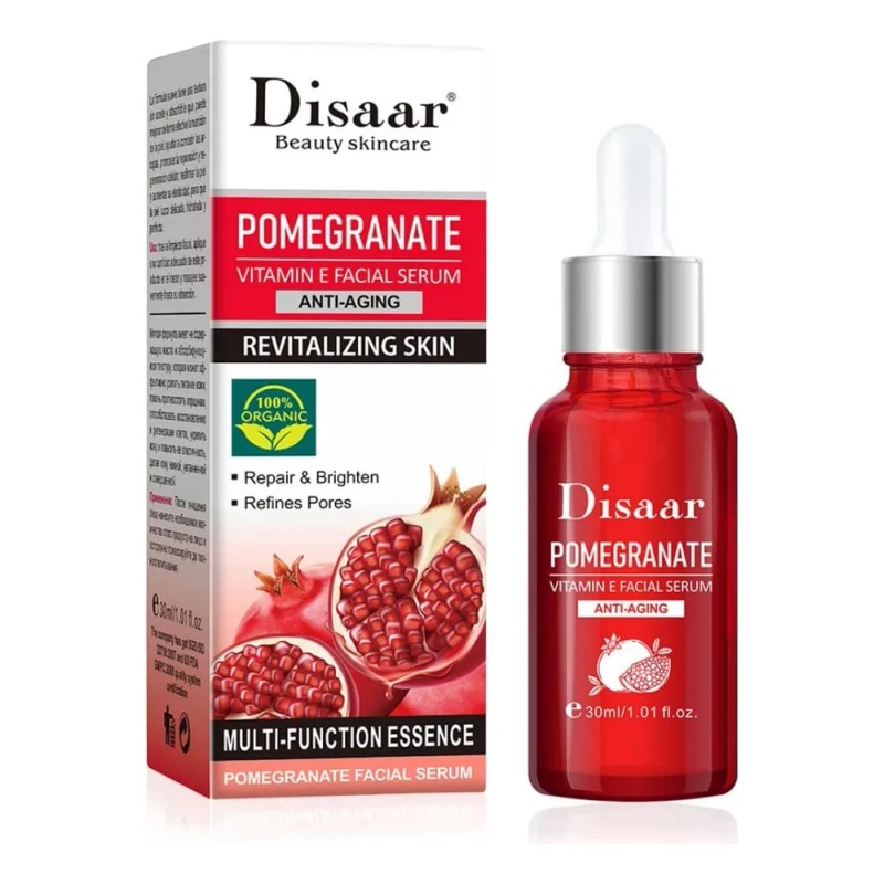Suero Hidratante Facial Granada Vitamina E Reafirma Y Aclara Todo
