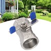 1in Full Port Ball Valve Stainless Steel Butterfly Shape Double