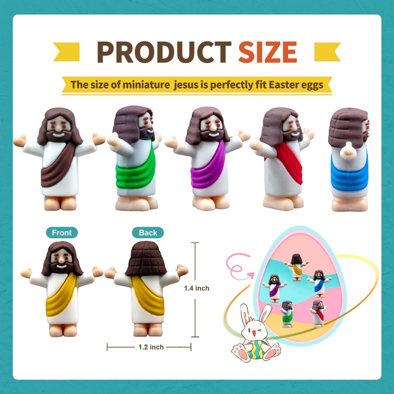 Seprochoo Little Jesus Figures Mini Jesus Figurines in Bulk Tiny