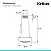 Kraus Dual Function Kitchen Faucet Sprayer in Matte Black