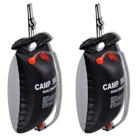 Camp Shower Solar Shower Outdoor Bath 20 L 2 pcs