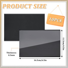 VAIAV Mini Magnetic Picture Frame, Small, Pack of 10, 7.5 x 5 cm, Magnetic Picture Frame, Magnetic Photo Frame, Fridge Magnets, Photo Bags (Black)