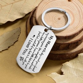 Waeceip Couple Keychain to My Love Keychain Wife Husband Gifts Boyfriend Girlfriend Gifts Valentine Gift Anniversary Day Gifts Birthday Jewellery Wedding Gift (My Man)