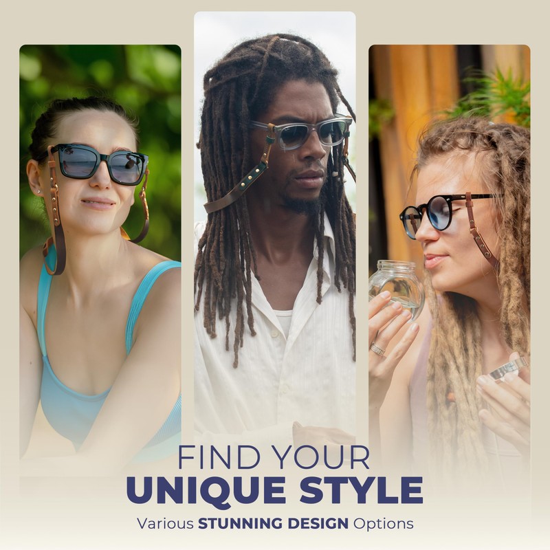 Luxitri Eyewear Strap (Light Brown - Light Brown) (Red -