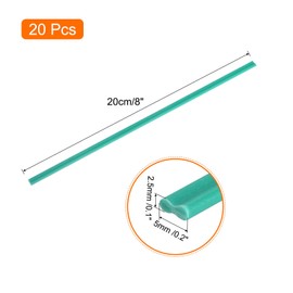 QUARKZMAN Pack of 20 8 Inch Plastic Welding Rods PVC Welding Strips Welding Rods for Plastic Welders, Car Bumper, Kayak Repair, Green