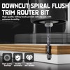 CSOOM Down Cut Spiral Flush Trim Router Bit with Double