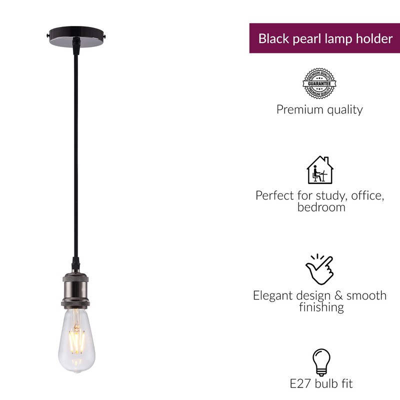 iTrend Vintage Ceiling Pendant E27 Lamp Holder Braided Light Fitting