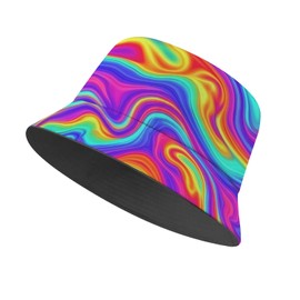 Fleeting Time Bucket Hat for Women Men Unisex Sun Cap Packable Outdoor Fisherman Hat Headwear,Reversible Double-Side-Wear