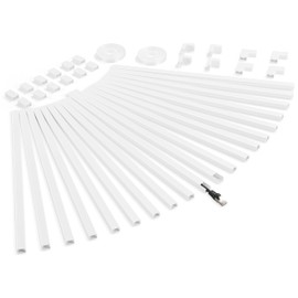 340in Cord Covers for Wires on Wall, One-Cord Wire Covers for Cords, Small White Cord Hider Wall, YCLYC Cable Raceway Wire Hider for Cords, Paintable Cable Concealer - 20x L17 W0.59in H0.4in