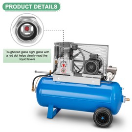 M METERXITY 4-Pack Air Compressor Oil Sight Glass, M16 x 1.5mm Toughened Glass No Leak Hex Oil Liquid Level Gauge Fittings W O-Ring for Air Compressor/Pump/Tank Sight Plug Window