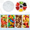 Zhehao 6 Pcs Plastic Divided Serving Trays with 60 Pcs