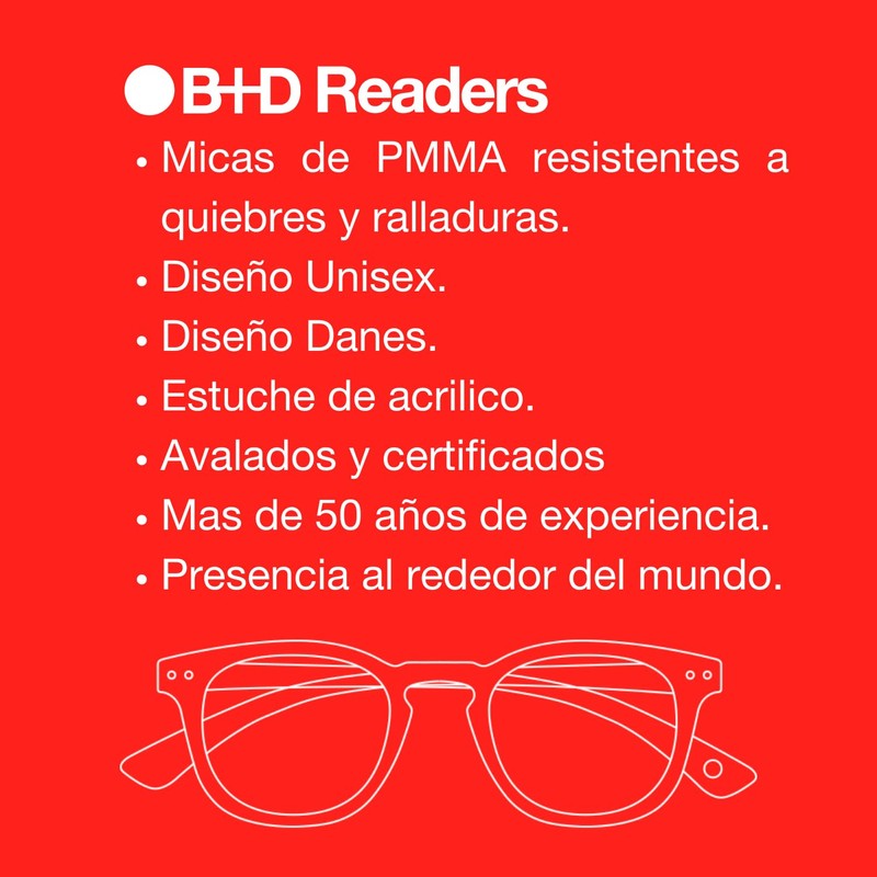 Reading Glasses - Brand B+D - Loop Readers - Material