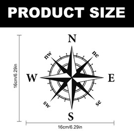 Pack of 2 Sticker Compass Wind Rose Sticker on Transparent Film Compass Sticker Decal Nautical Symbol Sign Sticker for Camper Motorhome Offroad Sticker