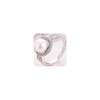 MIAHAO Women Pearl & White Sapphire 925 Sterling Silver Ring