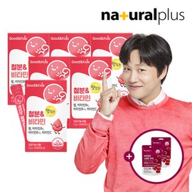 Good & Kids 굿앤키즈 맛있는 어린이 철분 비타민 딸기맛 6박스 +비타민C 1000구미 2봉 / 비타민C Good&Kids Delicious Iron Vitamin for Children Strawberry Flavor 6 Boxes + Vitamin C 1000 Gummies 2 Bags / Vitamin C
