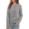 PRETTYGARDEN Womens Fall Button Down Cardigans Chunky Knit Ruffle Open