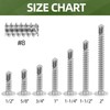 #8 x 3/4" (100 PCS) White Head Fast Self Tapping