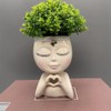 1 Piece Face Planter Cute Planter Decorative As Shown Resin
