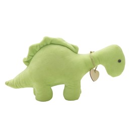 Elements Plush Weighted Fabric Green Dinosaur Door Stopper, 12.2x4.33x6.89 Inch