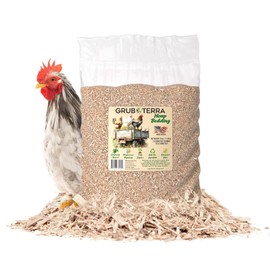 GrubTerra Ultra Premium Hemp Bedding for Chicken Coop Heater 3.2 Cu Ft - Litter Nesting Box Pads, Hamster, Mice, Guinea Pig, Absorbent, Dust-Free, Suitable for Poultry and Small Pets, 100% Natural