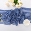 CHUQING Chiffon Table Runner Blue Table Runner Wedding Fabric Tulle