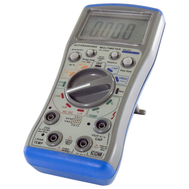 Digital Multimeter True RMS, Auto Ranging, RS-232 Connection