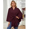 PULI Women's Elegant Poncho Knitted Ponchos Capes Open Front Versatile