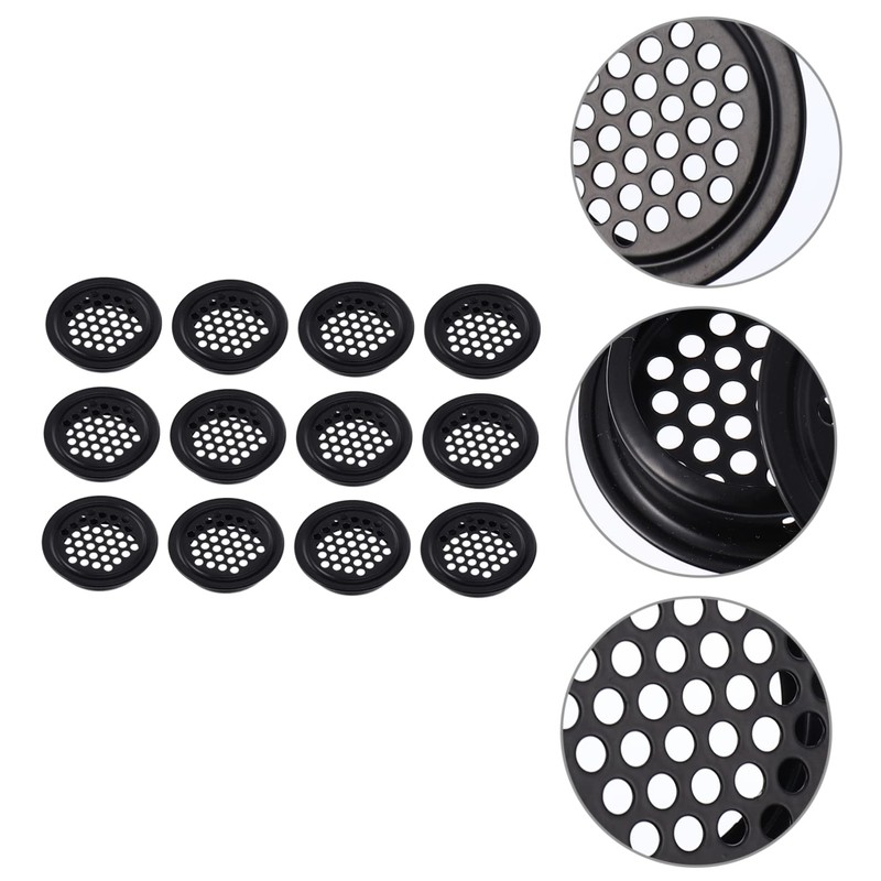 Gatuida 20 Pcs Stainless Steel Louvered Vent Covers Round Air