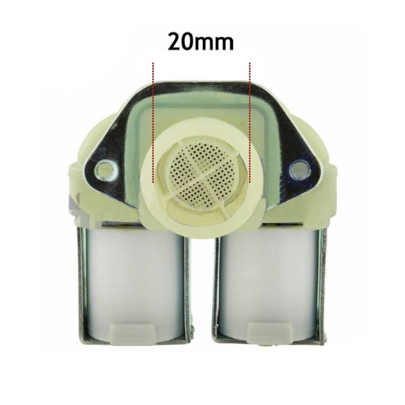 Double Inlet 2 Way 180º Solenoid Cold Water Valve for