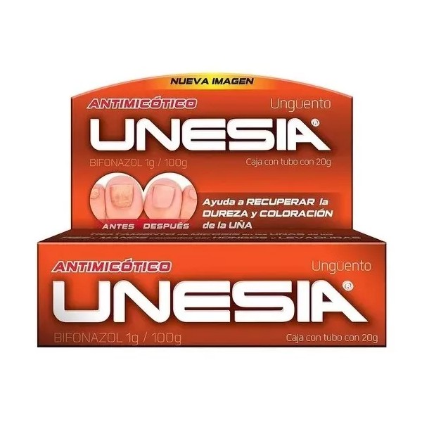 Unesia Antimicótico Ungüento Para Hongo De Uñas 20gr