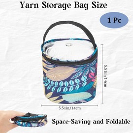 CRASPIRE Mini Yarn Storage Bag in Leaf Shape Small Yarn Bag with Holes Portable Yarn Storage Case Mini Project Organiser Crochet Yarn Sewing Accessories for Carrying Crochet Hooks Yarn Strands