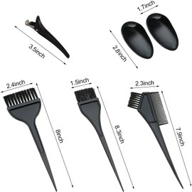 [13 Pieces]Hair Dye Coloring Kit, LauCentral Hair Bleaching Set with Brush Tinting Bowl Comb Ears Covers Hairdressing Clips Gloves for Salon Personal DIY