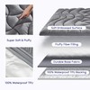 SLEEP ZONE Grey Queen Waterproof Mattress Pad, Premium Soft Embossed