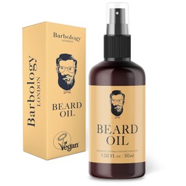 Barbology LONDON Beard and Face Oil Vegan Multi-Purpose Beard Oil for Eliminating Dandruff and Impurities in Hair, 30ml